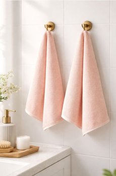 Однотонні бавовняні рушники 2 pack - рожевий