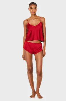 Женская красная пижама (топ, шорты) SISSIE Красный L Etam 6549761