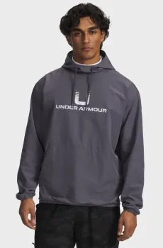 Мужской темно-серый анорак UA Unstoppable Wvn Hoodie Серый XXL Under Armour 6003864-025