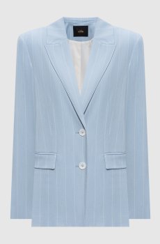 Голубой жакет в полоску