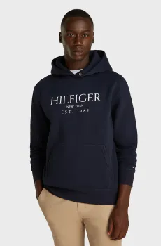 Мужское темно-синее худи BIG HILFIGER HOODY Синий S Tommy Hilfiger MW0MW35523
