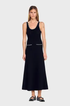 Женское черное платье Черный 38 Sandro SFPRO04434_Black