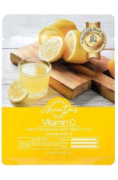 Тканевая маска для лица Grace Day Cellulose Mask с витамином С, 27 мл