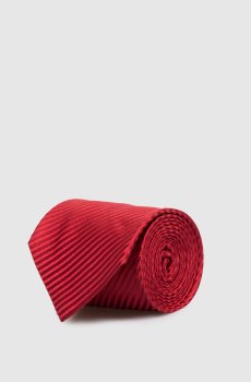Красный галстук из шелка в полоску Luxury