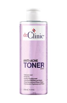 Тоник для лица Dr.Clinic Anti-Akne Toner против акне, с салициловой кислотой и пребиотиками, 200 мл