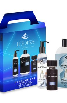 Парфюмированный набор унисекс Jediss 10 (гель для душа, 200 мл + парфюмированная вода, 50 мл + лосьон для тела, 150 мл)
