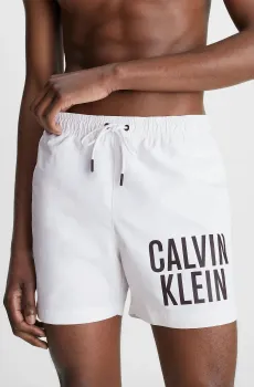 Мужские белые плавательные шорты Белый S Calvin Klein KM0KM00739
