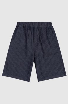 Детские синие шорты с нашивкой