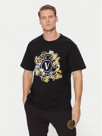 Versace Jeans Couture Футболка 78GAHC01 Чорний Regular Fit Versace Jeans Couture Футболка 78GAHC01 Чорний Regular Fit