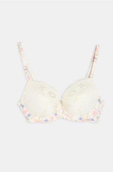 Бюстгальтер пуш-ап з мереживом - кремовий