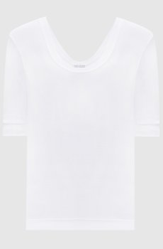 Белый топ в рубчик