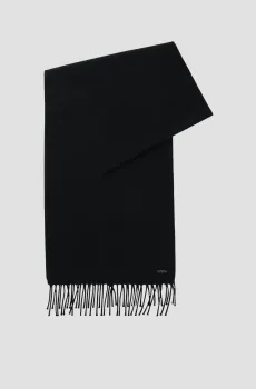 Женский черный шерстяной шарф Черный ONESIZE BOSS 50517216;001
