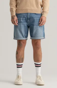 Мужские синие джинсовые шорты ARLEY Синий 32 Gant 205042
