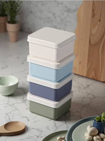 Контейнери для їжі, 4 шт. - різнобарвний