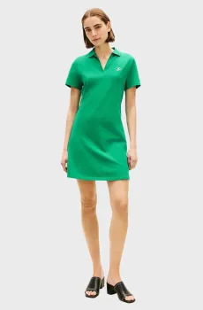 Женское зеленое платье SCRIPT Зеленый S Tommy Hilfiger WW0WW48749