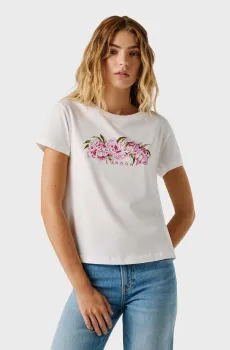 Женская белая футболка MAHINA Белый S Pepe Jeans PL5000128