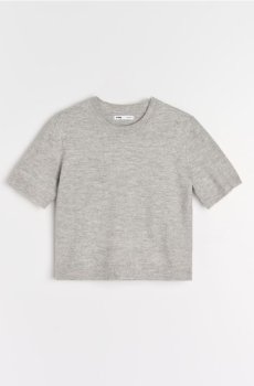 Светрова блузка з домішкою вовни - сірий