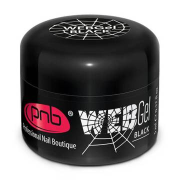 Гель-паутинка для дизайна ногтей UV/LED Web Gel Black, 5 мл Гель-паутинка для дизайна ногтей UV/LED Web Gel Black, 5 мл