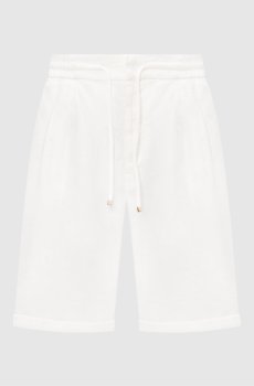 Шорты из льна цвета айвори