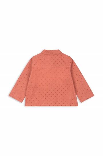 Детская хлопковая куртка Konges Sløjd NOLA SHIRT JACKET GOTS цвет розовый KS101637 Детская хлопковая куртка Konges Sløjd NOLA SHIRT JACKET GOTS цвет розовый KS101637