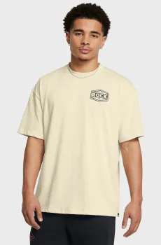 Мужская бежевая футболка UA Pjt Rck HWT SS Tools Бежевый L Under Armour 1386911-273