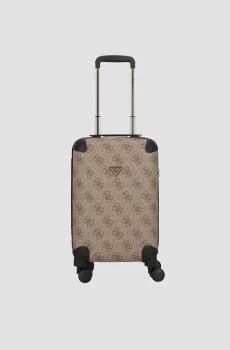 Женский бежевый чемодан с узором 53 см Бежевый ONESIZE Guess TWO868.89830;LGW