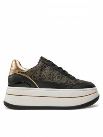 MICHAEL Michael Kors Снікерcи Hayes Metallic Empire Monogram and Leather Trainer 43F4HYFS2L Чорний MICHAEL Michael Kors Снікерcи Hayes Metallic Empire Monogram and Leather Trainer 43F4HYFS2L Чорний