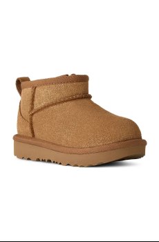 Детские замшевые зимние ботинки UGG CLASSIC ULTRA MINI DAZZLE
