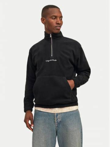 Jack&Jones Флісовий реглан Vesterbro 12262981 Чорний Relaxed Fit Jack&Jones Флісовий реглан Vesterbro 12262981 Чорний Relaxed Fit