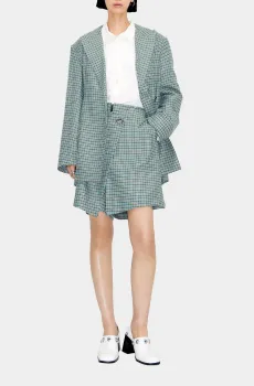 Женская мятная юбка-шорты в клетку Ментоловый 36 Bimba Y Lola 232BR4810.13400