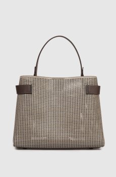 Замшевая сумка цвета хаки Essence с люрексом и цепочкой мониль