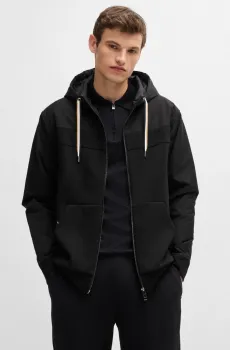 Мужское черное худи Черный S BOSS 50524342;001