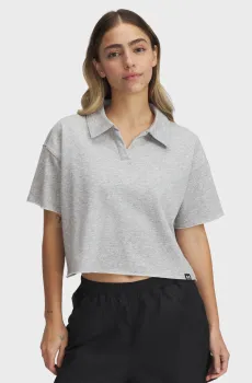 Женское серое поло UA Icon Terry Polo Серый L Under Armour 1389639-012