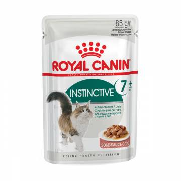 Влажный корм для взрослых кошек от 7 лет Royal Canin Instinctive 7+ кусочки в соусе, 85 г (40830010)
