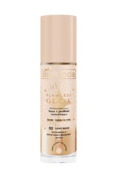 Многофункциональная осветляющая база + тональный крем для лица Bielenda Flawless Glow 02 Light Beige, 30 мл