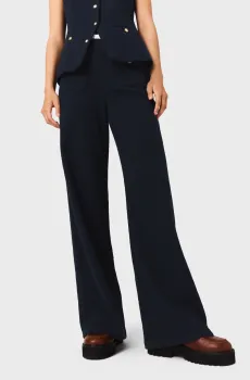 Женские темно-синие твидовые брюки Синий 34 MAJE MFPPA00752_Navy