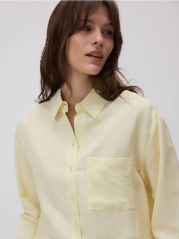 Reserved - LADIES` SHIRT - світло-жовтий - VL621-10X Reserved - LADIES` SHIRT - світло-жовтий - VL621-10X