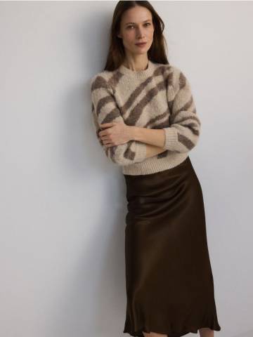 Reserved - Спідниця з віскози - коричневий - 130EN-88X Reserved - Спідниця з віскози - коричневий - 130EN-88X