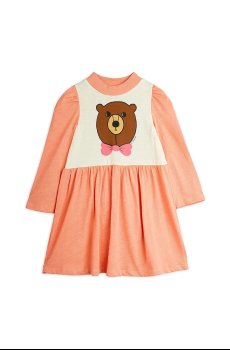 Хлопковое детское платье Mini Rodini Bear