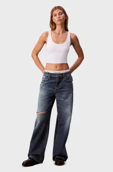 Женские темно-синие джинсы BAGGY CENTRAL Синий 28-RG Calvin Klein Jeans LV047E727G