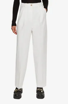 Женские белые брюки TAPERED PLEATED VIS BLEND Белый M Tommy Hilfiger WW0WW37287