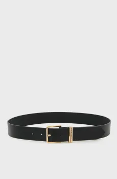 Женский черный кожаный ремень SQUARE 3.5 Черный 75 Tommy Hilfiger AW0AW18919
