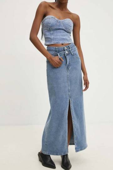 Джинсовая юбка Answear Lab maxi прямая Джинсовая юбка Answear Lab maxi прямая