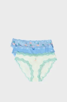 Женские трусики-слипы (3 шт) JIMMA Разноцветный XL Etam 6554180