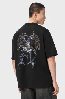 Мужская черная футболка RAPTOUR Черный L AllSaints M014PF