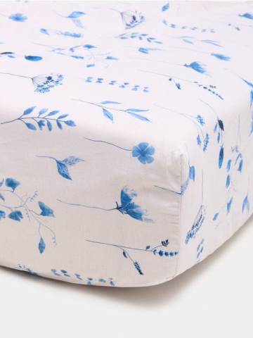 Простирадло з гумкою - блакитний