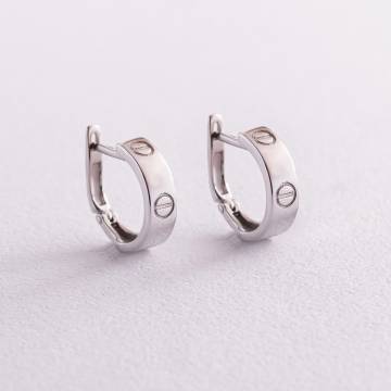 Золотые серьги "Love" с07708 Золотые серьги "Love" с07708
