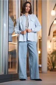 Сорочка з кишенями - різнобарвний