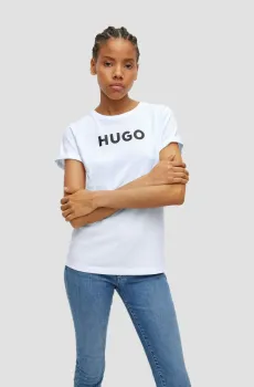 Женская белая футболка Белый S HUGO 50473813;100