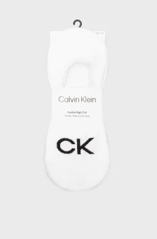 Мужские белые следы (3 пары) CK MEN FOOTIE HIGH CUT 3P LOGO Белый ONESIZE Calvin Klein 701218723